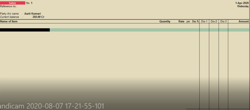 PREVIOUS SALES DETAILS IN TALLY ERP 9