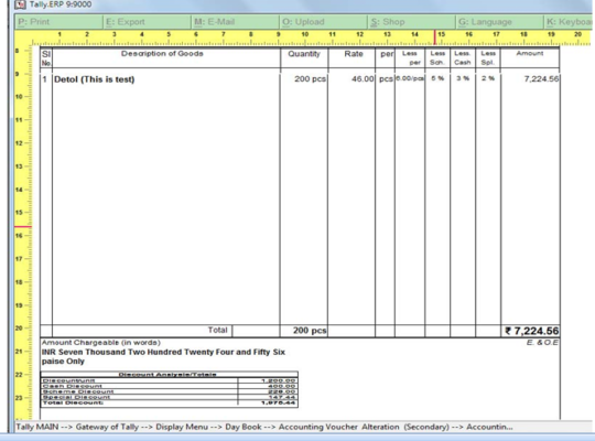 MULTI DISCOUNT COLOUM IN TALLY ERP 9
