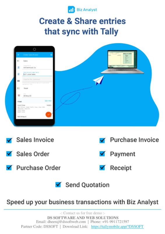 CREATE & SHARE ENTRIES THAT SYNC WITH TALLY
