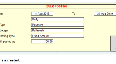 Bulk Expense Entries Tally Prime TDL