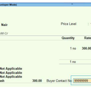 Buyer Contact details in POS voucher and POS Register  Tally Prime TDL