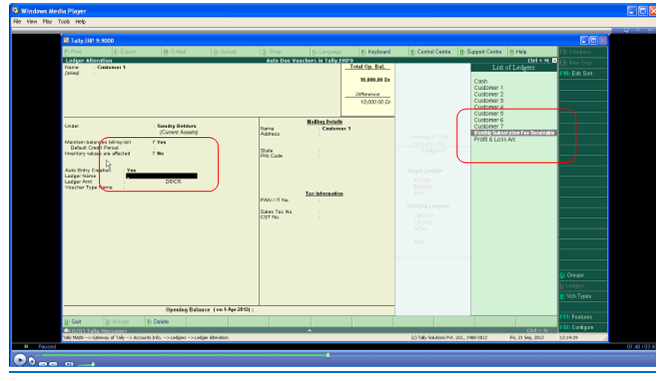 Auto Generate Due Entries TALLY PRIME