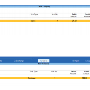 Credit Note/Debit Note Details in Sales/Purchase Register Tally Prime TDL.