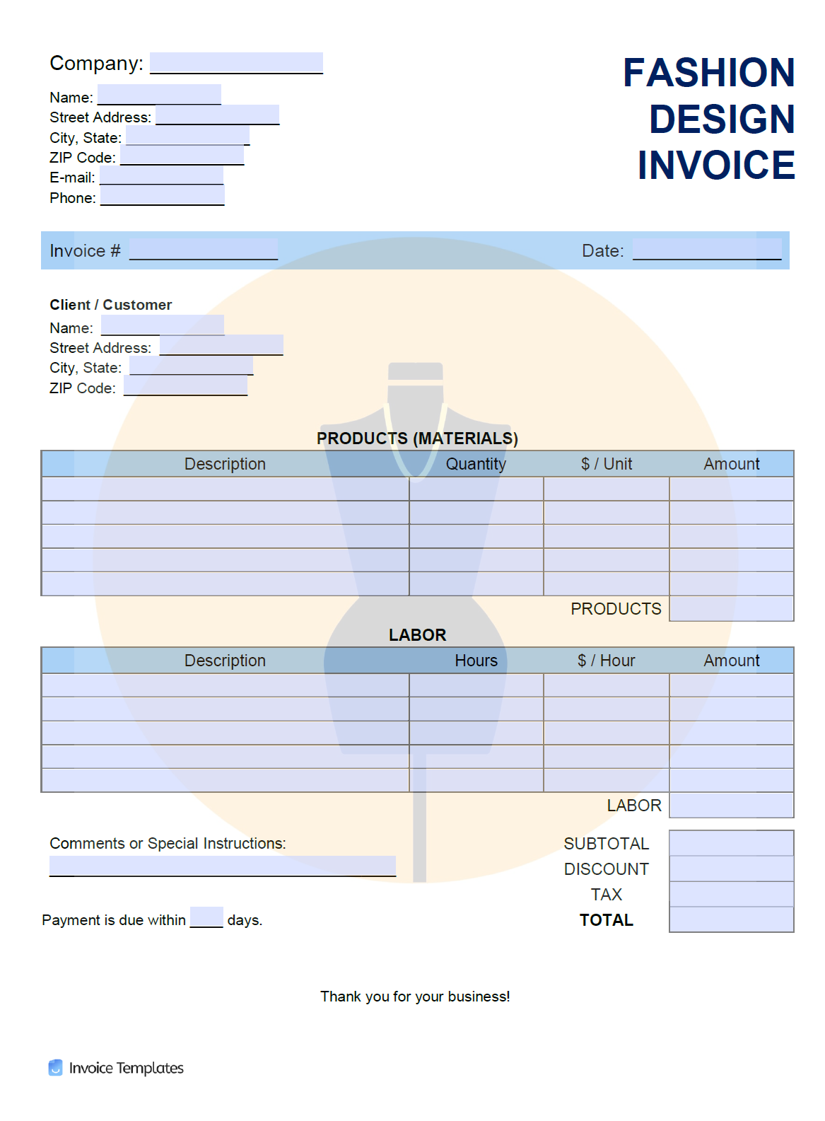 Garment Invoice