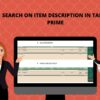 SEARCH ON ITEM DESCRIPTION