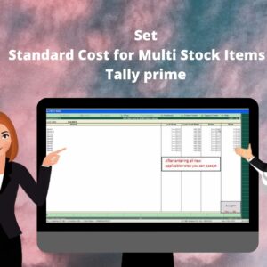 Set Standard Cost for Multi Stock Items