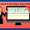 Cheque no Search & Auto Cheque Return Entry