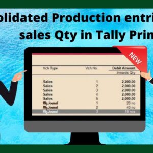 Consolidated Production entries against sales Qty
