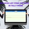 GROUPWISE LIST OF ITEMS FOR INVOICING TALLY PRIME TCP