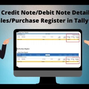 Credit Note/Debit Note Details in Sales/Purchase Register