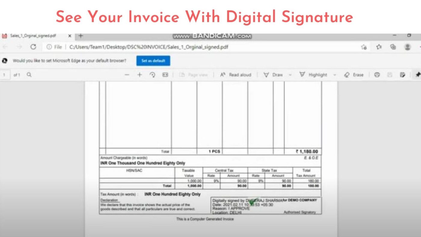 Digital-signature-tally-ERP9-Prime-invoice-module-enable